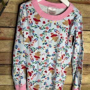 Hanna Andersson Easter Bunny Long Sleeve Pajama Top Girls Size 5